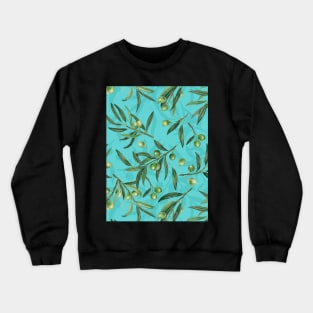 Olive branches watercolor Crewneck Sweatshirt